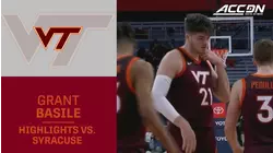 Virginia Tech's Grant Basile Battles In Syracuse