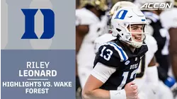 Duke's Riley Leonard Has Career Game vs. Wake Forest