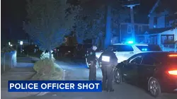 Camden County police officer hospitalized after being shot