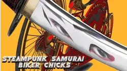 Steampunk Samurai Biker Chick