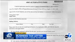 Residents get letters from City of LA saying they owe business taxes
