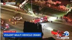 2 people extricated after violent multi-vehicle crash in Northridge