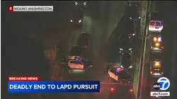 110 Fwy closed in Mount Washington after chase suspect is fatally struck by a passing car