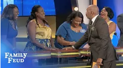EXCUSE ME... my HAND is STUCK in YOUR... | Family Feud
