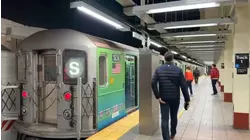 Pleasant scent greets commuters on shuttle train platform at Grand Central Terminal