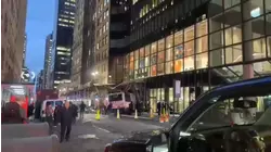 Bus crashes into scaffolding in Midtown