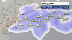 Cold and dry on Long Island overnight; light snow chance early Sunday