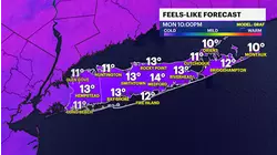 BITTER BLAST: Frigid tonight on Long Island; weekend light snow chance
