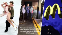 Ice Dancers Go to Italian McDonald's Drive Thru After Olympics