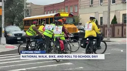 Brooklyn families roll out for National Walk, Bike and Roll to School Day