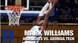 Duke's Mark Williams Plays Above The Rim vs. Georgia Tech