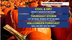 Potential storm system this week before Halloween