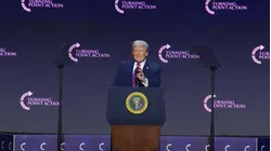 Trump discusses Iran at Turning Point USA event