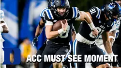 Duke QB Riley Leonard Shocks UNC With 74-Yard TD Run | ACC Must See Moment