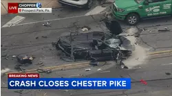 Part of Chester Pike in Delaware County closed after 1 hurt in serious crash