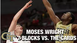 Georgia Tech's Moses Wright Blocks 7 Shots