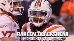 Virginia Tech's Raheem Blackshear Eats Up The Yards Versus UVA