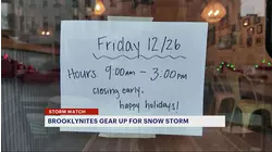 Brooklyn residents brave snowy weather
