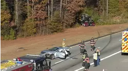 2 people left with life-threatening injuries after car crash