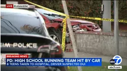 8 Anaheim High School running team members struck by vehicle in possible DUI crash