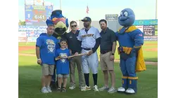 Trenton Thunder honor injured South Jersey youth baseball player before game