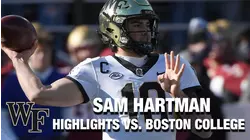 Wake Forest's Sam Hartman Leads Deacs To Atlantic Division Title