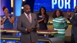 Steve Harvey defeated by the board on Family Feud! Insane answers actually up there!