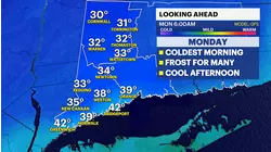Sunny but cold. A stretch of chilly weather is on the way