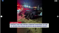 Car and school bus collide on Route 300 in Newburgh