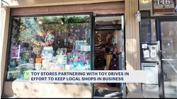 Toy stores partnering with toy drives in effort to keep local shops in business