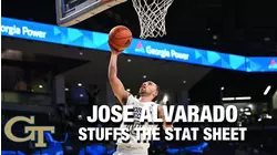Georgia Tech's Jose Alvarado Stuffs The Stat Sheet