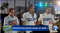 Dodger fans, former players rally in Santa Monica ahead of World Series Game 1 against Blue Jays