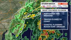 Here's a look at what's changed today with the forecast ahead of weekend nor'easter