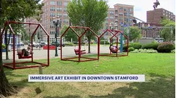 Unique art installation encourages people to swing on over to Stamford