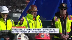 Laborers at Gateway construction site rally while Trump refuses to pay for project