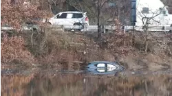 Car careens into Passaic River during 3-car crash in Nutley