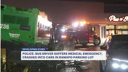 Bus crashes into cars at Airmont Walmart parking lot