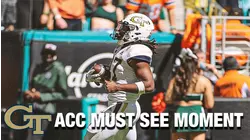 Georgia Tech's Jordan Mason Finds Honey In The End Zone | ACC Must See Moment