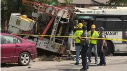 14 injured when NJ Transit bus crashes into PSE&G truck in Newark