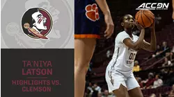 Florida State's Ta'Niya Latson Continues Her Assault On The ACC