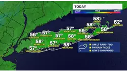 BITTER BLAST: Scattered showers and foggy Monday; frigid temps tonight for Long Island