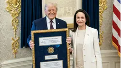 Venezuela's Machado Gives Her Nobel Peace Prize to Trump