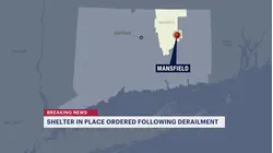 Train derailment triggers shelter-in-place near Route 32 in Mansfield