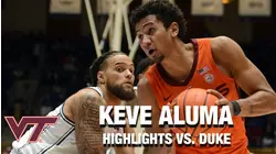 Virginia Tech Star Keve Aluma Puts Up 25 & 10 at Duke