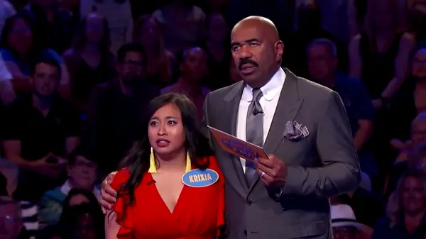 Steve Harvey shocks Krixia in Fast Money! | Family Feud - Family Feud ...