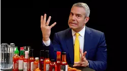 Andy Cohen Spills the Tea While Eating Spicy Wings