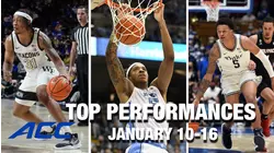 2021-22 ACC Basketball Top Performances (January 10th-16th)