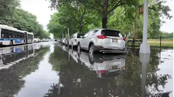 Flooded sidewalk in Pelham Parkway raises safety concerns for pedestrians