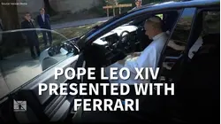 Pope Leo XIV takes the wheel of Ferrari's first fully electric supercar