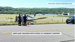 Plane slams into fence at Danbury Airport after failed takeoff